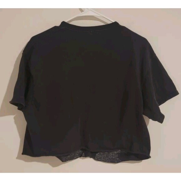 Rugrats Womens Crop Top Size Large L Black Graphic Tee Kidcore - Picture 2 of 5